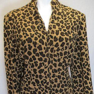 Dress barn shammy soft leopard print shirt jacket